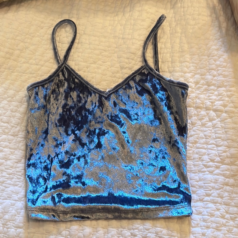 Velvet Light Blue Tank Top